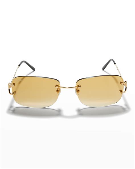 cartier men eyewear|cartier rimless sunglasses men's.